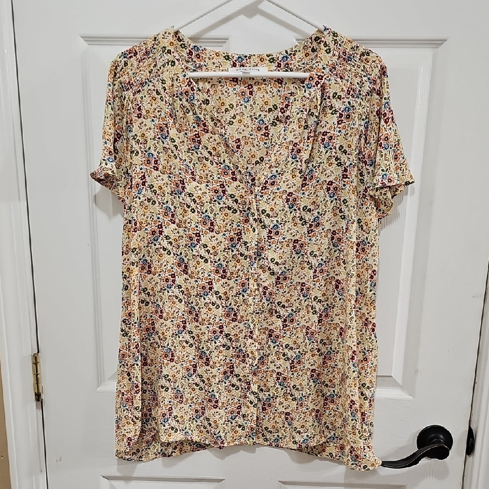 Rose & Olive Multicolor Floral Blouse
